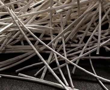 Synthetic fibre reinforcement: 48 mm polyolefin macro fibres for fibre reinforced concrete