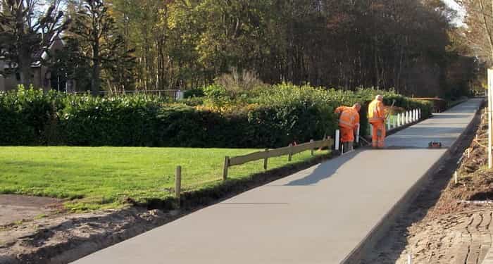 Concrete cycle path in Wijckel, built with TwistR fibre concrete without steel mesh — an example of fibre reinforcement in municipal road management
